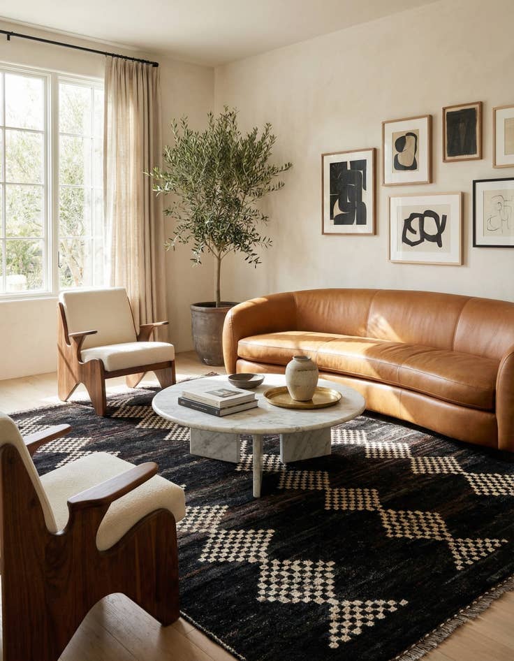 Detail image of  5' 11 x 7' 11  Hand Knotted Moroccan Wool Rug