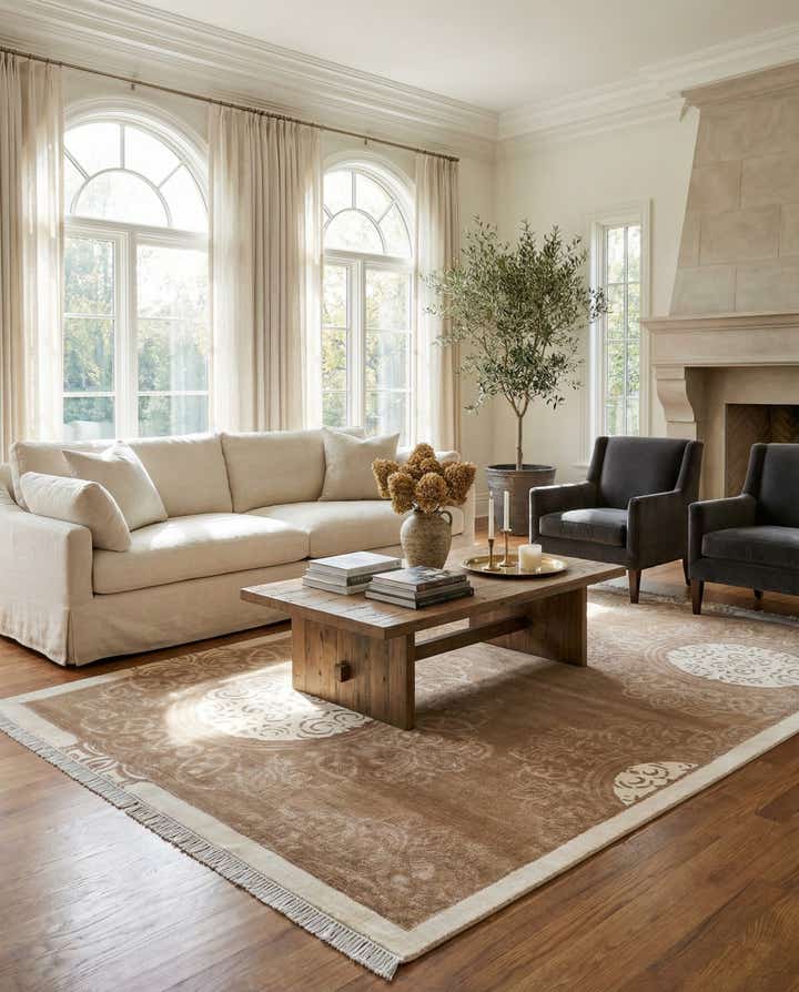 5' 7 x 8' Hand Knotted Darya Wool Rug