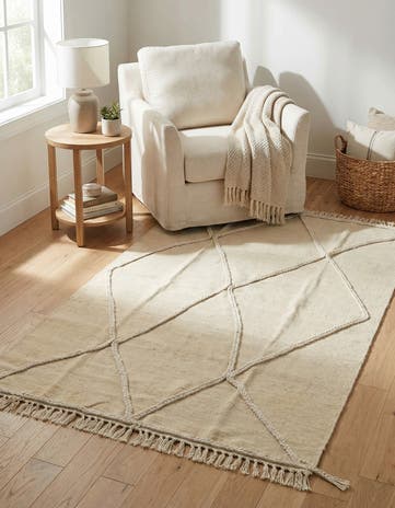 3' 3 x 5' Hand Knotted Moroccan Wool Rug