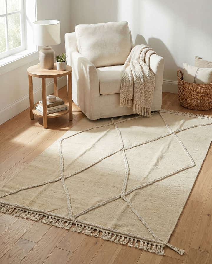 3' 3 x 5' Hand Knotted Moroccan Wool Rug