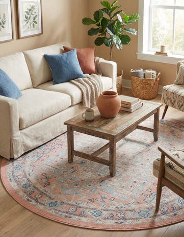 Powder Pink Whitney Round Rug