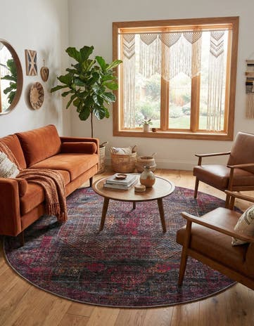 7' 3 x 7' 3 Washable Mangata Round Rug