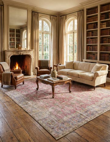 10' x 12' 8 Hand Knotted Ultra Vintage Persian Wool Rug