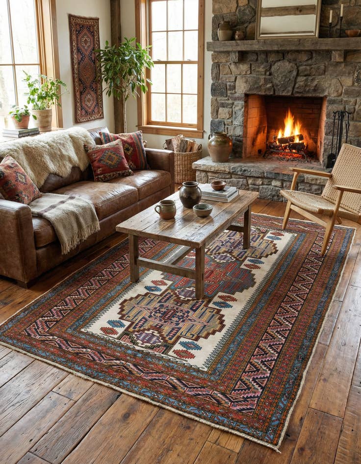 Detail image of 5' 2 x 7' 4  Hand Knotted Kars Wool Rug