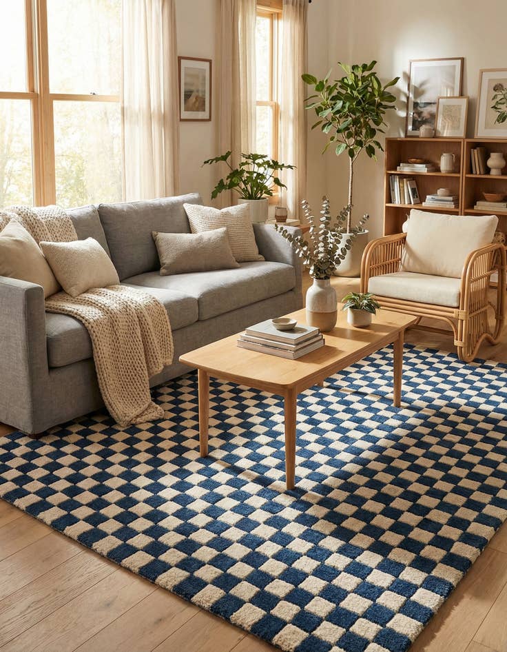 Detail image of 4' 1 x 6' 1 Hand Tufted Wool Rug