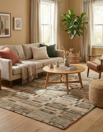 5' x 7' 8 Hand Knotted Darya Wool Rug
