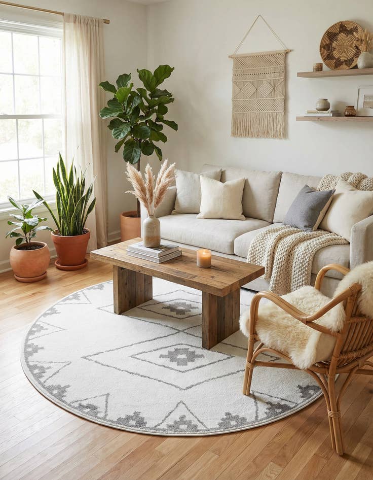 Detail image of 7' 10 x 7' 10 Oslo Round Rug