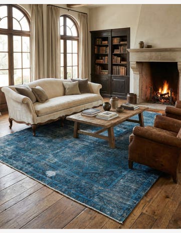 6' 7 x 9' 6 Hand Knotted Ultra Vintage Persian Wool Rug
