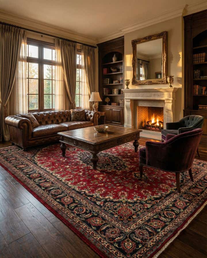 9' 9 x 12' 10 Hand Knotted Mashad Persian Wool Rug