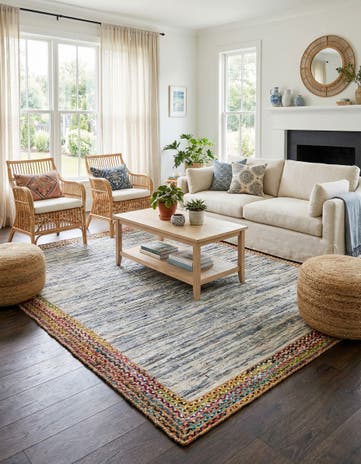 Ivory Chindi Jute Rug