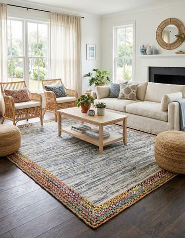 Ivory Chindi Jute Rug