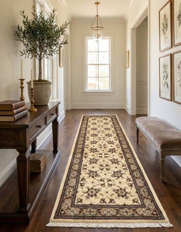 2' 9 x 6' 11 Hand Knotted Tabriz Persian Wool Runner Rug