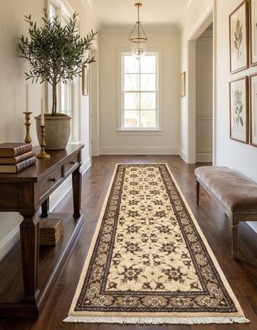 2' 9 x 6' 11 Hand Knotted Tabriz Persian Wool Runner Rug