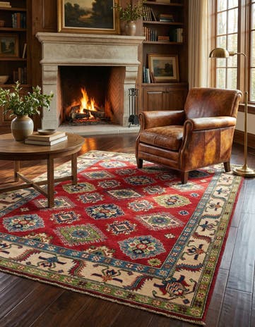 5' 1 x 7' 1 Hand Knotted Kazak Rug