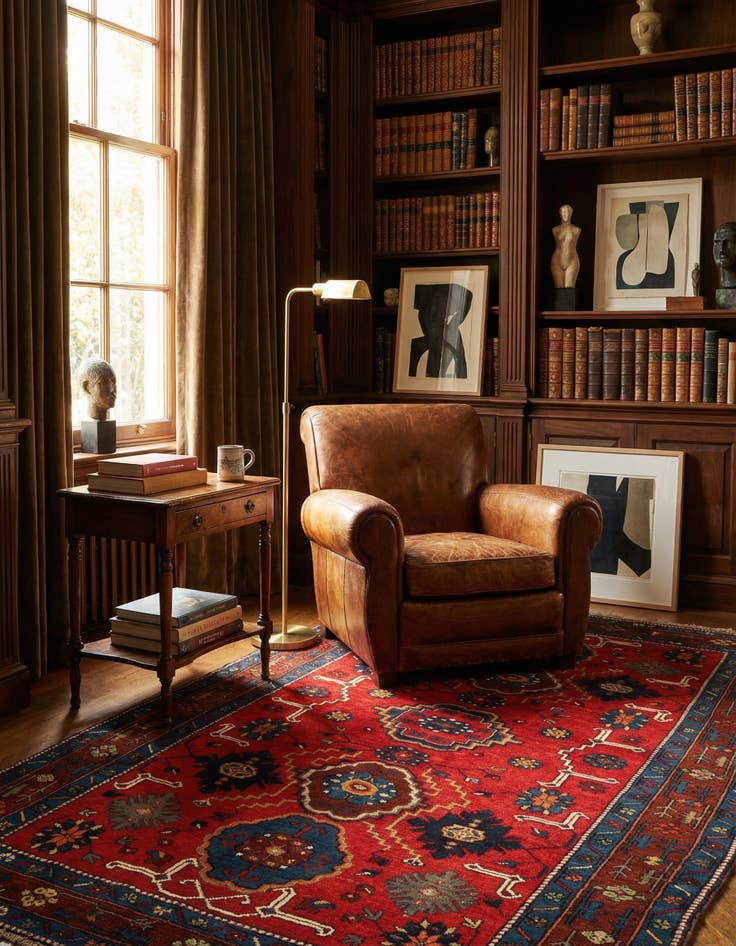 Detail image of 4' 3 x 7' 2 Shirvan Rug