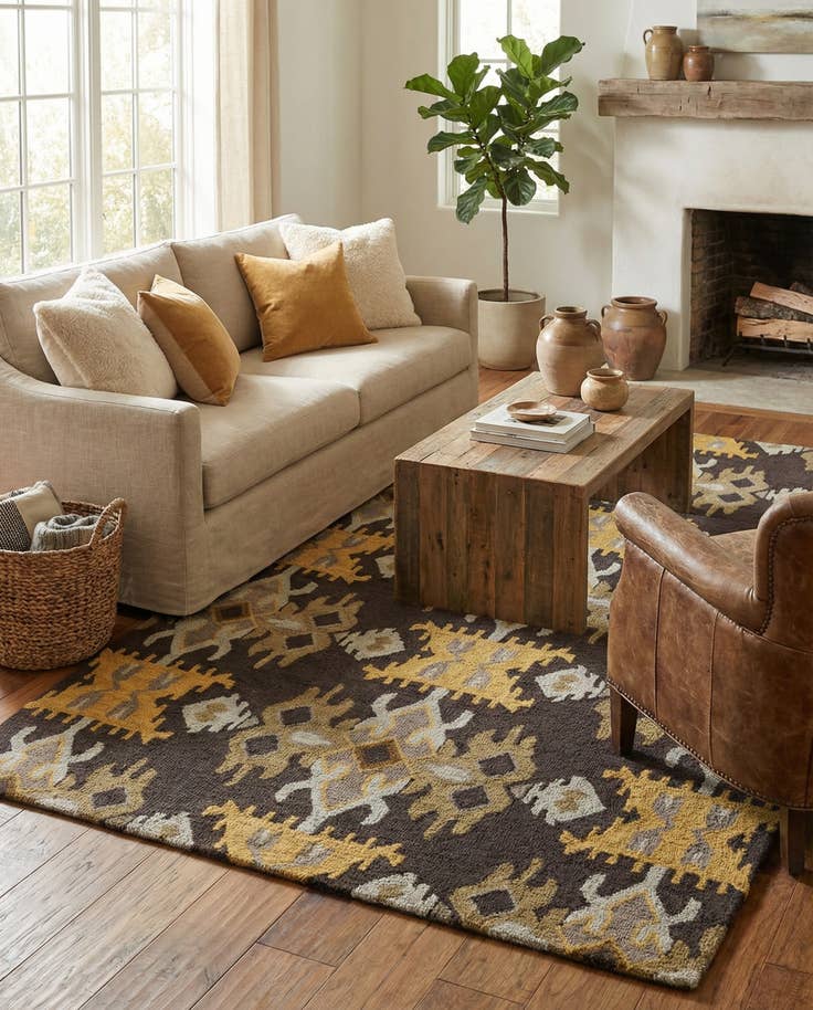 Detail image of 5' x 7' 10 Luna Wool Rug