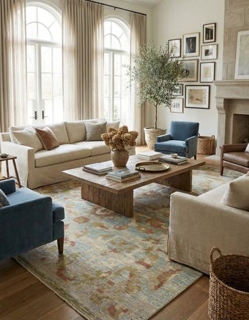 11' 6 x 16' Hand Knotted Oushak Wool Rug