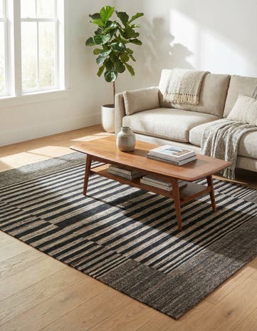 5' 2 x 6' 5 Hand Woven Kilim Modern Wool Rug