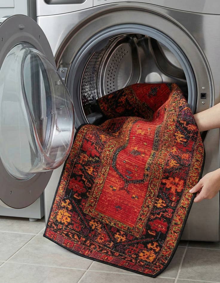 Detail image of  2' 7 x 10'  Washable Tribal Indoor / Outdoor Runner Rug