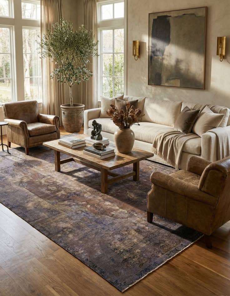 Detail image of 8' 2 x 11' 1  Hand Knotted Ultra Vintage Persian Wool Rug