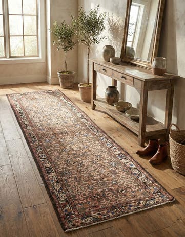2' 10 x 9' 8 Hand Knotted Ultra Vintage Persian Wool Runner Rug