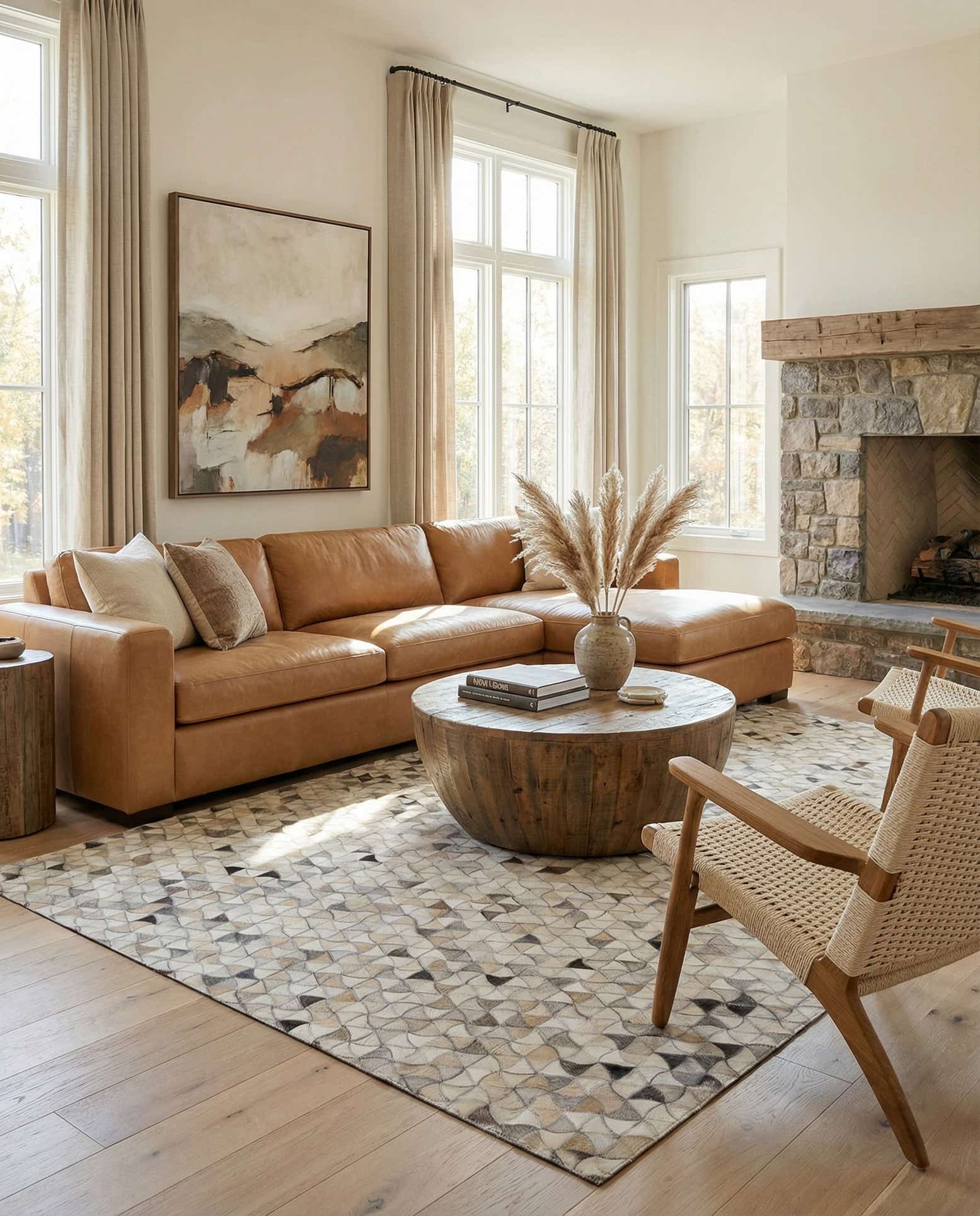 5' x 8' 1 Cowhide - Patchwork Rug