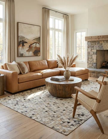 5' x 8' 1 Cowhide - Patchwork Rug