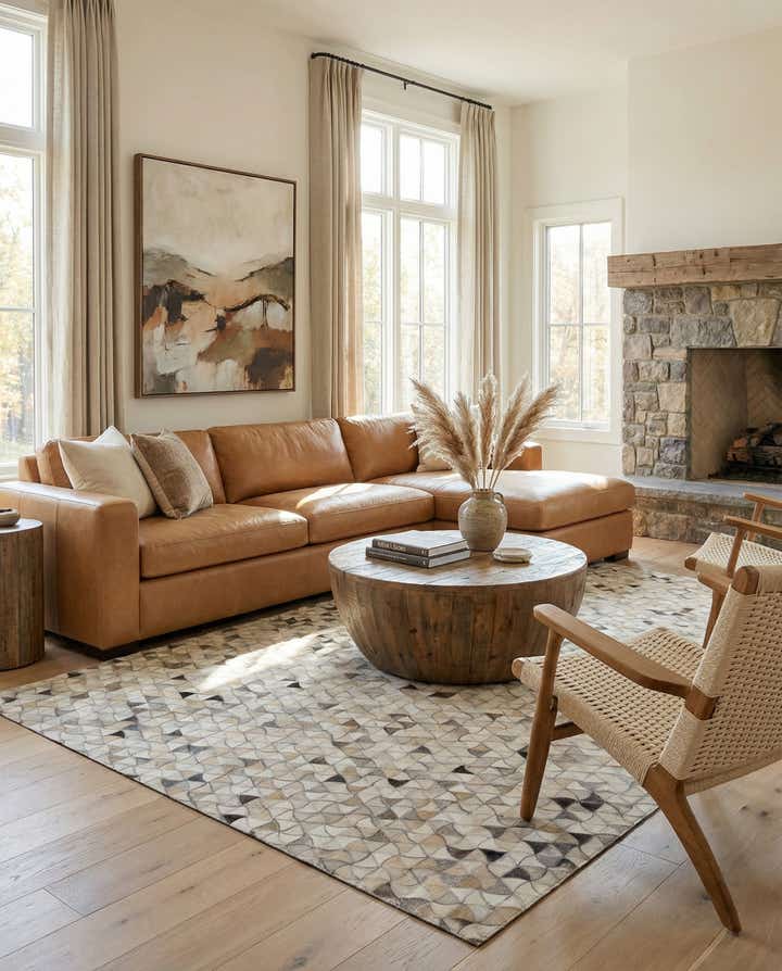 5' x 8' 1 Cowhide - Patchwork Rug