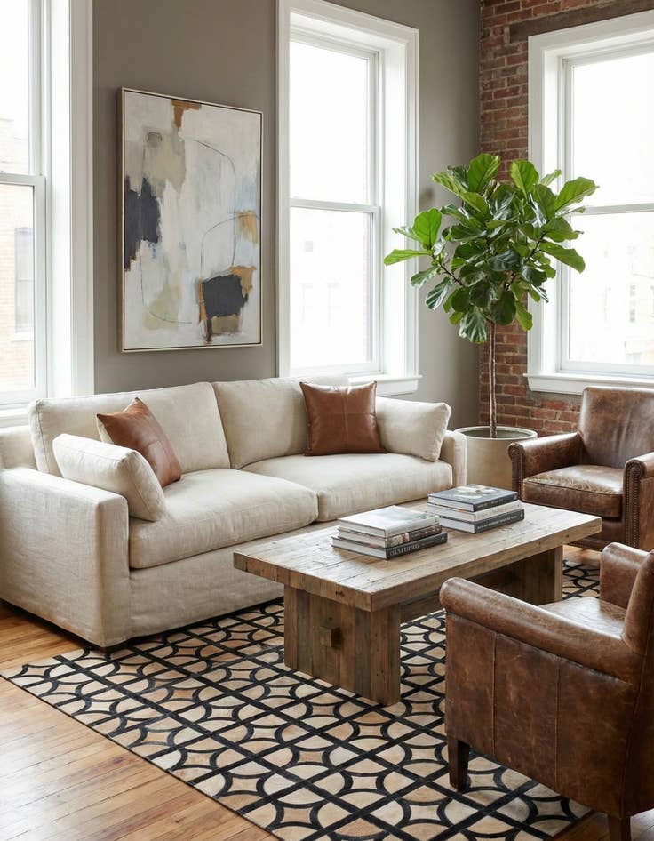 Detail image of 5' x 7' 10 Cowhide Rug