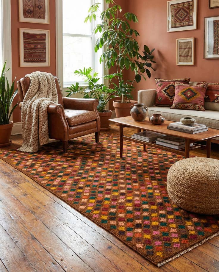 Detail image of 5' x 6' 10 Hand Knotted Balouch Wool Rug