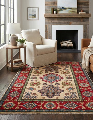 4' x 6' Hand Knotted Kazak Rug