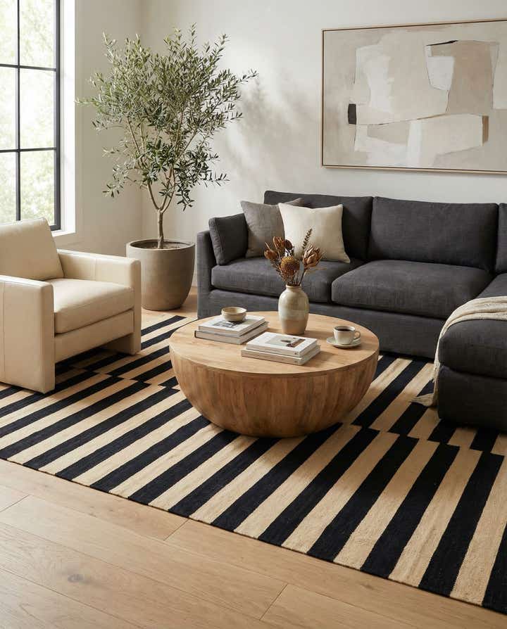 5' 2 x 6' 2 Hand Woven Kilim Modern Wool Rug