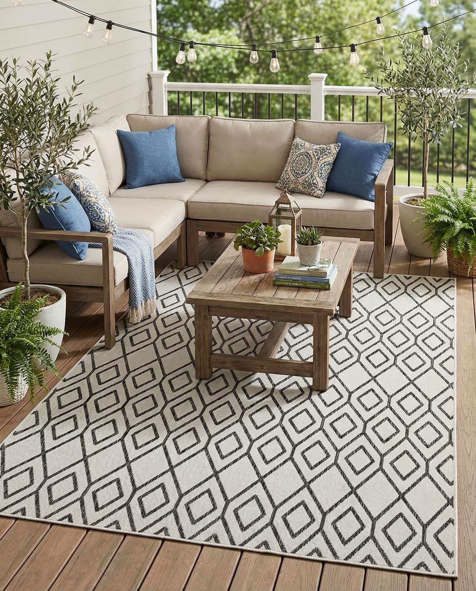 7' x 10' Easy-Clean Jill Zarin Turks and Caicos Indoor / Outdoor Rug