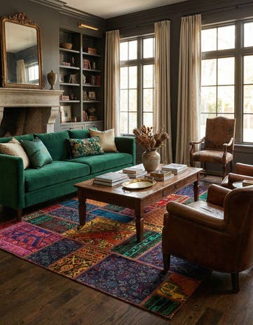 6' x 7' 6 Hand Knotted Ultra Vintage Persian Wool Rug