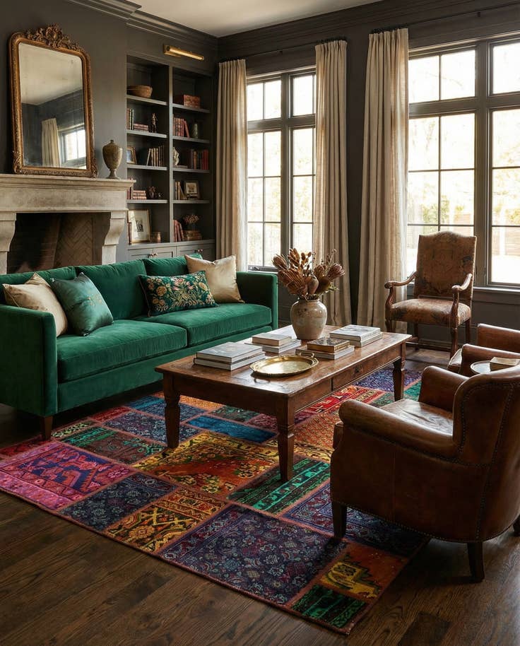 Detail image of 6' x 7' 6 Hand Knotted Ultra Vintage Persian Wool Rug