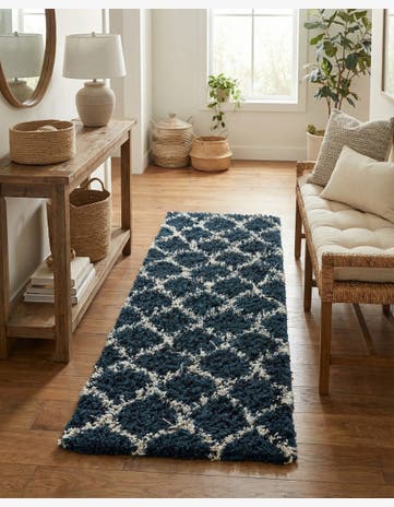 2' x 6' Trellis Shag Runner Rug