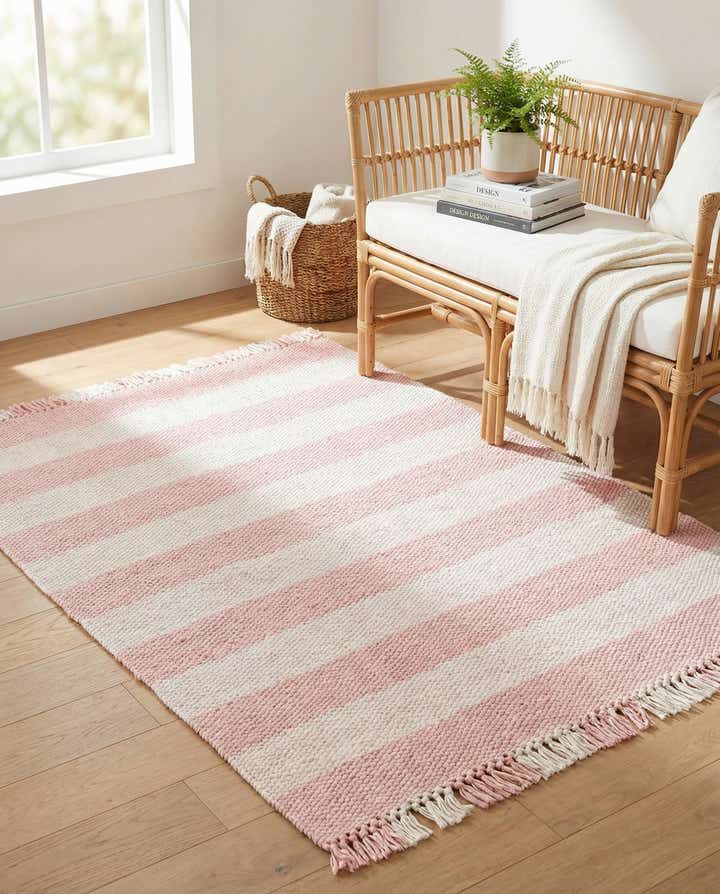 4' x 6' Easy-Clean Eco Plaid Washable Indoor / Outdoor Rug