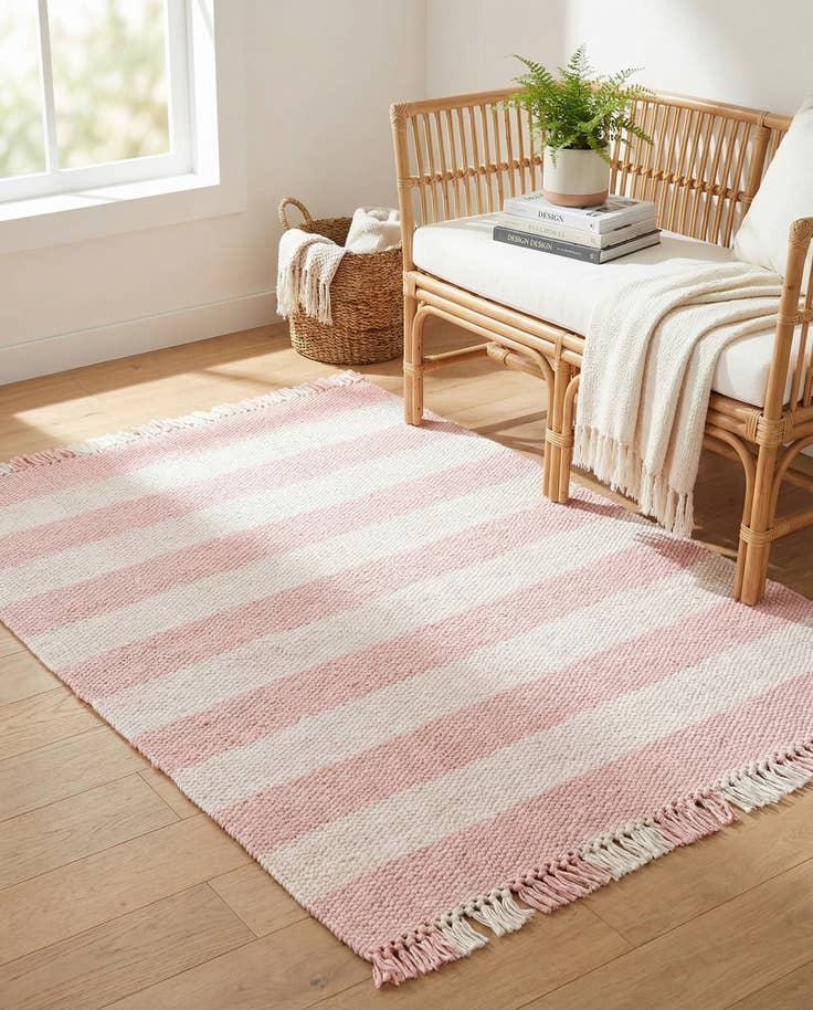 Detail image of 4' x 6' Easy-Clean Eco Plaid Washable Indoor / Outdoor Rug