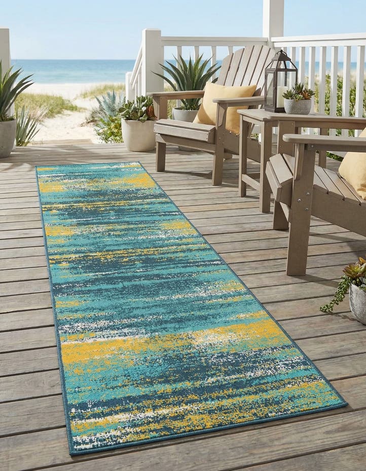 2' 7 x 10' Easy-Clean Coastal Indoor / Outdoo...