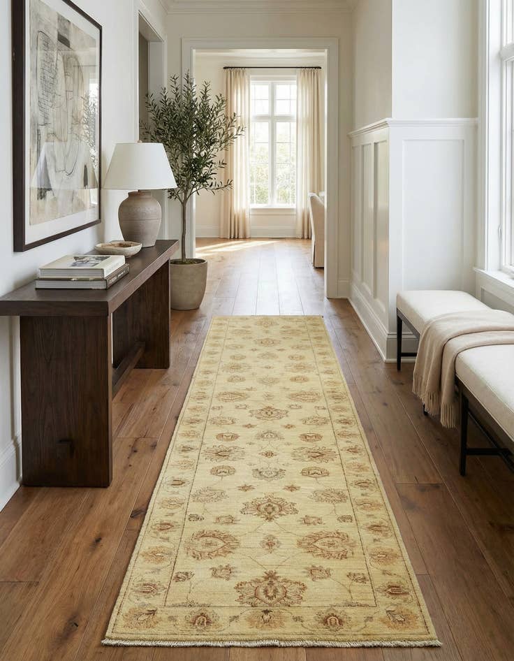 Detail image of 2' 6 x 11' 4  Hand Knotted Peshawar Ziegler Runner Rug