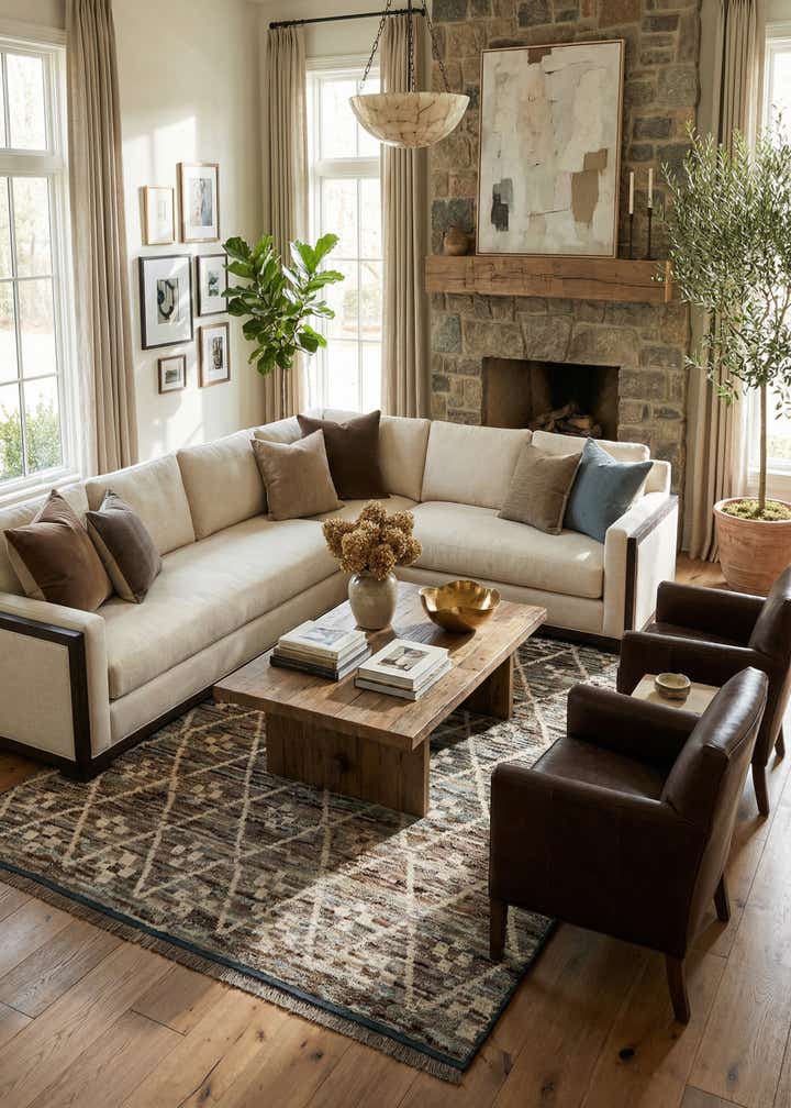 6' 9 x 9' 10 Hand Knotted Darya Wool Rug