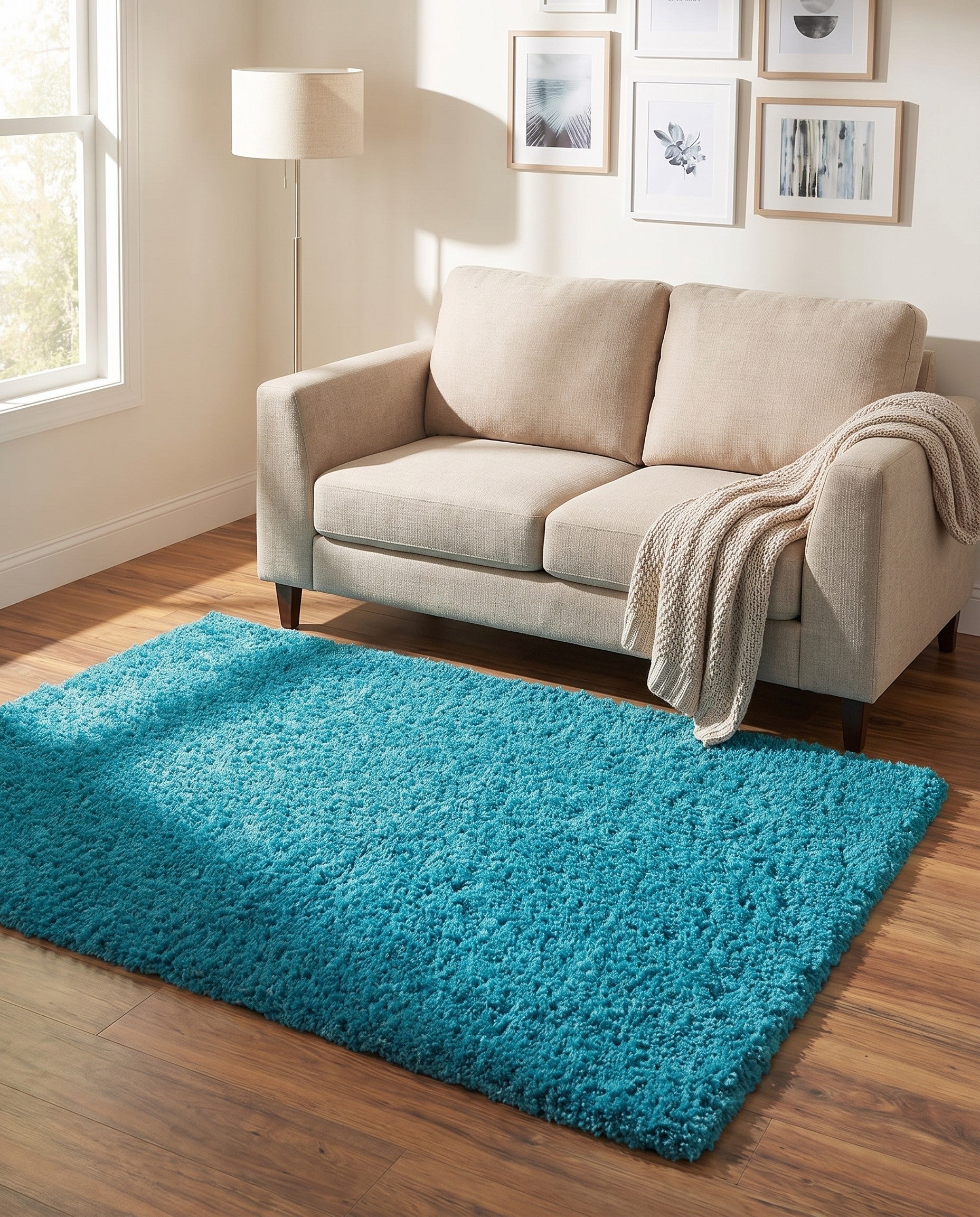 4' x 6' Solid Shag Rug