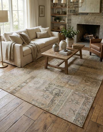6' 1 x 9' 1 Hand Knotted Ultra Vintage Persian Wool Rug