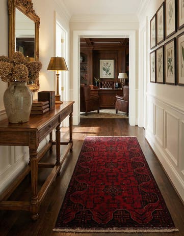 2' 8 x 6' 4 Hand Knotted Khal Mohammadi Wool Runner Rug