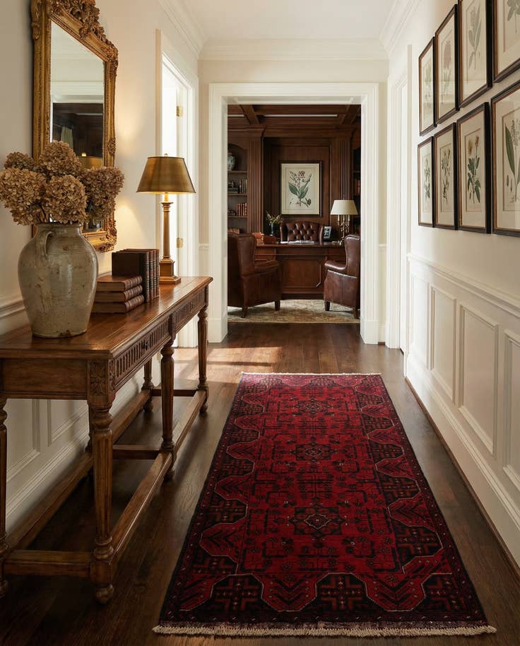 Detail image of 2' 8 x 6' 4 Hand Knotted Khal Mohammadi Wool Runner Rug