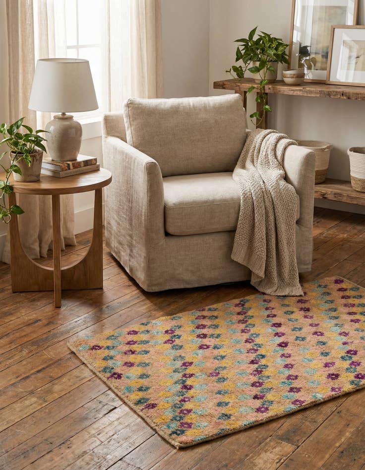 Detail image of  3' 2 x 5' 5  Hand Knotted Balouch Wool Rug