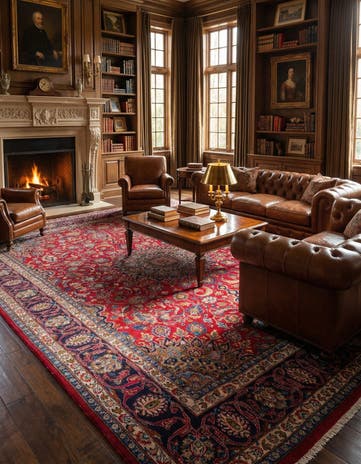 9' 6 x 12' 9 Hand Knotted Kashmar Persian Wool Rug