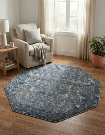 Blue Oregon Octagon Rug
