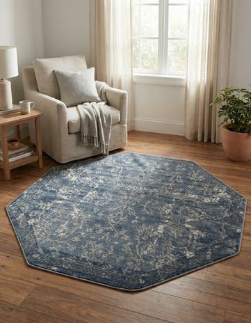 Blue Oregon Octagon Rug