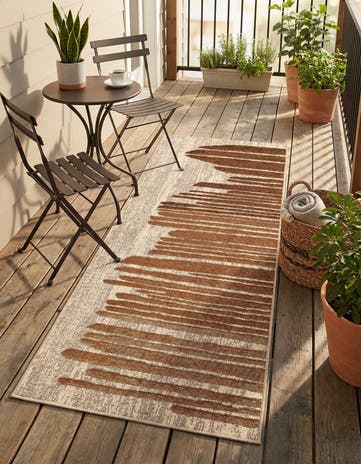 2' x 5' Easy-Clean Modern Indoor / Outdoor Runner Rug